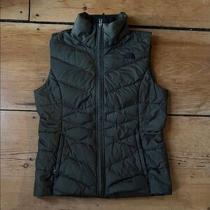 North Face Olive Green Puffer Vest